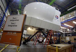A simulator at CAE Inc., in Montreal on April 21, 2010.