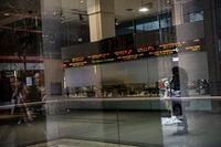 The TSX ticker is photographed in Toronto, on Thursday, Feb. 27, 2020.