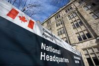 A digital publication is asking the Federal Court to review a decision made by the Canada Revenue Agency that prevents them from accessing incentives for journalism. The Canada Revenue Agency sign outside the National Headquarters at the Connaught Building in Ottawa is seen on Monday, March 1, 2021. THE CANADIAN PRESS/Justin Tang