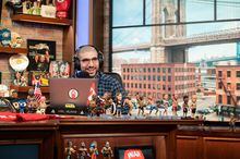 Ariel Helwani at his studio in New York City, March 27, 2023. 