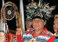 Billy Two Rivers, a retired Mohawk wrestler, politician and activist, has died at 87.  Chief Billy Two Rivers of Quebec's Mohawk Grand Council acts as a witness to Phil Fontaine after Fontaine was re-elected as the national chief of the Assembly of First Nations at the annual general meeting held in Vancouver Wednesday, July 12, 2006. THE CANADIAN PRESS/Richard Lam