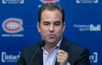 Montreal Canadiens owner Geoff Molson speaks to reporters during an end of season news conference in Brossard, Que., Monday, April 9, 2018. THE CANADIAN PRESS/Graham Hughes