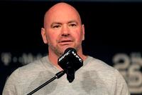 UFC president Dana White speaks at a news conference in New York on Nov. 2, 2018. White called Canadian featherweight T.J. (The Truth) Laramie an 'absolute savage.'
