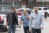 Spiros Papathanasakis is seen walking with associates (man on right asked the Globe and Mail photographer to delete the photos and said he should expect new experiences) after the conclusion of a re-election campaign event for mayor John Tory at councillor Gary Crawford’s campaign office in Toronto, on Sunday, September 18, 2022. (Christopher Katsarov/The Globe and Mail)

In his campaign for public office, two-term Toronto City Councillor Gary Crawford has aligned himself with political fixer Spiros Paapathanasakis, an underground lobbyist who has publicly boasted about his ability to influence public sector contracts and his ties to organized crime. He was the subject of a 2018 Globe and Mail investigation.
