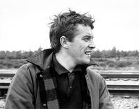 Gerald Potterton during the production of The Railrodder in 1965. Courtesy of National Film Board of Canada
