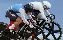 Canada's Lauriane Genest, left, and England's Bate Lauren compete during the Women's Sprint quarterfinals at the Anna Meares Velodrome during the 2018 Commonwealth Games in Brisbane, Australia on April 6, 2018. In its third year, Training Ground is the brainchild of the Canadian Olympic Committee, the Canadian Olympic Foundation, CBC Sports, the national sport institutes and sponsor RBC. Training Ground can also confirm for athletes they're already in a sport that suits them. Lauriane Genest, a 19-year-old from Levis, Que., was an up-and-coming track cyclist when she tested in a qualifier in Milton, Ont., and a regional final in Toronto in 2017. Training Ground then covered the cost of her travel to Europe in December. Genest made the Canadian team and raced in the Commonwealth Games, where she finished fourth in the women's sprint. THE CANADIAN PRESS/AP, Tertius Pickard