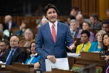 Prime Minister Justin Trudeau rises during Question Period in Ottawa, Tuesday, April 25, 2023. THE CANADIAN PRESS/Adrian Wyld
