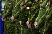 Canadian Forces personnel stand at CFB Kingston in Kingston, Ont., Tuesday, March 7, 2023. THE CANADIAN PRESS/Sean Kilpatrick