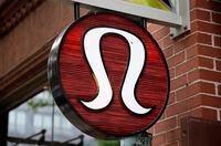 FILE - This June 5, 2017, file photo, shows a Lululemon Athletica logo outside a store on Newbury Street in Boston. Lululemon Athletica Inc. reports earnings Wednesday, Dec. 11, 2019. (AP Photo/Steven Senne, File)