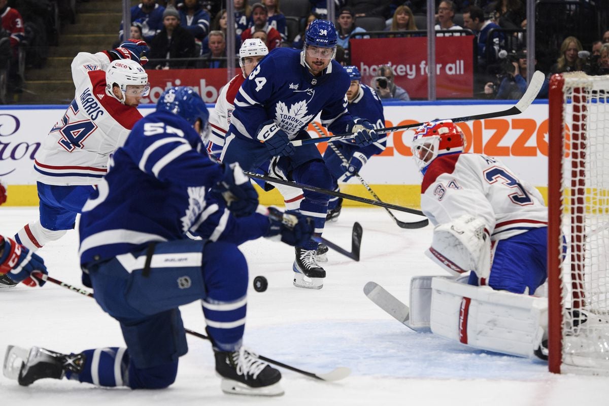 Michael Bunting scores twice as Maple Leafs down Canadiens - The Globe ...
