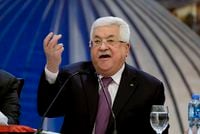Palestinian President Mahmoud Abbas speaks in the West Bank city of Ramallah, on Jan. 22, 2020.