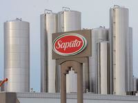 A sign at a Montreal Saputo plant is shown on Jan.13, 2014. Saputo Inc.'s net profits beat expectations in the second quarter of its fiscal year as it earned $174.9 million on 7.2 per cent growth in revenues. THE CANADIAN PRESS/Ryan Remiorz