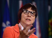 Cindy Blackstock, executive director of the First Nations Child and Family Caring Society holds a press conference on Parliament Hill in Ottawa on Sept. 15, 2016. Blackstock, a First Nations advocate who led a landmark court challenge against Ottawa is applauding Labrador's Innu groups for filing a complaint against the federal government with the Canadian Human Rights Commission. THE CANADIAN PRESS/Sean Kilpatrick
