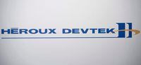 A Heroux Devtek logo is shown at the company's annual general meeting in Montreal, Thursday, August 2, 2012. THE CANADIAN PRESS/Graham Hughes