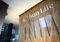 Interiors of the lobby of Sun Life Financial Inc.’s  Toronto office tower, are photographed on Nov 15, 2021. Fred Lum/The Globe and Mail. 
