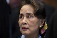 FILE - Then Myanmar's leader Aung San Suu Kyi waits to address judges of the International Court of Justice in The Hague, Netherlands, Dec. 11, 2019. On Dec. 30, 2022, the court in army-ruled Myanmar convicted Aung San Suu Kyi on more corruption charges, adding 7 years to her prison term. (AP Photo/Peter Dejong, File)