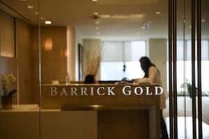 Barrick Gold Corporation’s Toronto office, on Wednesday May 3, 2023. (Christopher Katsarov/The Globe and Mail)