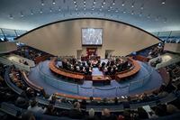 The first meeting of the new and reduced Toronto city council, is photographed on Dec 4 2018. City council now comprises 24 councillors after the Ontario government reduced city wards from 45 to 25.