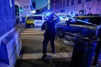 Police secure the area after a shooting in Oslo on June 25, 2022. - Two people were killed and several others seriously wounded in a shooting in central Oslo, Norwegian police said on June 25. (Photo by Javad PARSA / NTB / AFP) / Norway OUT (Photo by JAVAD PARSA/NTB/AFP via Getty Images)