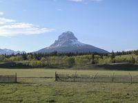 View of Crowsnest Mountain facing north. June 2, 2022.