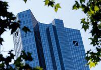 FILE PHOTO: The headquarters of Germany's Deutsche Bank are pictured in Frankfurt, Germany, September 21, 2020. REUTERS/Ralph Orlowski/File Photo