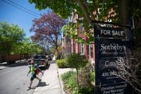 A home for sale on Salisbury Ave. in Toronto's Cabbagetown neighbourhood, is photographed on May 21 2020.