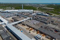 An aerial view shows Ford's Oakville Assembly Plant in Oakville, Ontario, Canada May 26, 2023.  REUTERS/Carlos Osorio