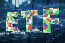 Exchange-traded fund concept 3d illustration. ETF is a type of investment fund and exchange-traded product