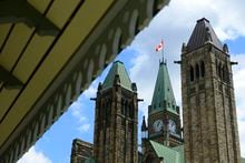 Parliament Hill is seen in Ottawa on Tuesday, July 21, 2020. The city of Ottawa is taking the federal government to court over a $21 million shortfall which the city expected to collect on properties.THE CANADIAN PRESS/Sean Kilpatrick