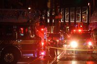 Emergency services respond to a fire in Toronto, on Tuesday, Sept. 20, 2022. Ontario's Fire Marshal says the province is currently on track to surpass the number of fire deaths recorded last year.THE CANADIAN PRESS/Alex Lupul