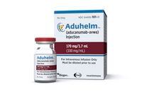 This image provided by Biogen on Monday, June 7, 2021 shows a vial and packaging for the drug Aduhelm. On Monday, June 7, 2021, the Food and Drug Administration approved Aduhelm, the first new medication for Alzheimers disease in nearly 20 years, disregarding warnings from independent advisers that the much-debated treatment hasnt been shown to help slow the brain-destroying disease. (Biogen via AP)