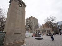 The Roddick Gates that serve as the main entrance to the McGill University campus are seen on November 14, 2017 in Montreal. In his written decision to halt McGill University’s major expansion project, a Quebec Superior Court judge stated that letting the work continue would cause irreparable harm to the Indigenous group that requested the injunction. THE CANADIAN PRESS/Ryan Remiorz