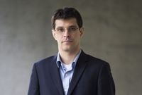 Steven Galloway seen here at UBC April 11, 2014 who wrote a fictional account of Harry Houdini the new book is called the Confabulist. (John Lehmann/The Globe and Mail)