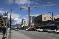 Vancouver city council is expected to make a decision on whether to approve a condo tower at the corner of Granville and Broadway in a neighbourhood that has never had that kind of density. Photo: Jennifer Gauthier