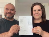 Chris Schneider and Catherine MacLellan share their divided chore list in Peach River, Alta., on May 26, 2020. A new survey suggests Canadian women are still doing more around the house, but men have stepped up their contribution.