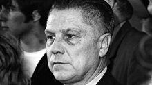 U.S. labor leader Jimmy Hoffa is photographed at the Greater Pittsburgh Airport, Pennsylvania in this April 12, 1971 file photograph. Hoffa was switching planes from San Francisco, and was returning to the federal prison in Allenwood, Pennsylvania
