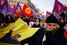 Members of the Kurdish community attend a march to protest over the killing of three activists a decade ago, in Paris, France, January 7, 2023. REUTERS/Christian Hartmann