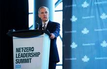 Canada 2020 Advisory Board Chair, and former Governor of the Bank of Canada and Bank of England, Mark Carney speaks during the Canada 2020 Net-Zero Leadership Summit in Ottawa on Wednesday, April 19, 2023. THE CANADIAN PRESS/Sean Kilpatrick