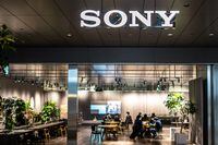 (FILES) The Sony logo is seen inside the company's headquarters in Tokyo on January 31, 2023. Sony Group on August 9, 2023 upgraded its annual sales and net profit forecasts, driven by strength in its music business and favourable foreign exchange rates. (Photo by Philip FONG / AFP) (Photo by PHILIP FONG/AFP via Getty Images)