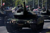 Members of the Polish military forces ride Leopard 2PL tank during the military parade on Armed Forces Day, celebrated annually on August 15 to commemorate Poland's victory over the Soviet Union's Red Army in 1920, in Warsaw, Poland, August 15, 2023. REUTERS/Kacper Pempel