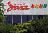 Air Canada Jazz offices at the airport in Halifax on Friday, June 18, 2010. A spokesperson for Jazz Aviation says five people were taken to hospital after a fuel truck collided with a plane on the tarmac at Toronto Pearson airport this morning. THE CANADIAN PRESS/Andrew Vaughan