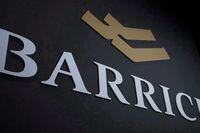 Barrick Gold logo is seen during the company's annual general meeting in Toronto on Tuesday, April 28, 2015. THE CANADIAN PRESS/Nathan Denette