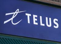A Telus sign is seen on a storefront in Halifax on Thursday, Feb. 11, 2021. Telus Corp. says it will invest $17.5 billion in British Columbia and $17 billion in Alberta and create thousands of new jobs in these provinces over the next four years as it looks to expand its wireless networks. CANADIAN PRESS/Andrew Vaughan
