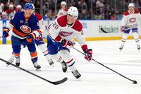 The Montreal Canadiens placed 2022 first-overall pick Juraj Slafkovsky on injured reserve, along with forwards Joel Armia and Jake Evans. Slafkovsky (20) skates ahead of New York Islanders left wing Anthony Beauvillier during the first period of an NHL hockey game, Saturday, Jan. 14, 2023, in Elmont, N.Y. THE CANADIAN PRESS/AP-Mary Altaffer
