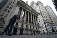 The New York Stock Exchange is seen in New York, Thursday, Feb. 24.
