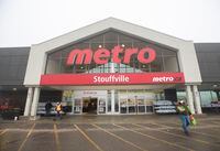 A Metro grocery store in Stouffville, Ont. is photographed on Jan 12, 2023.