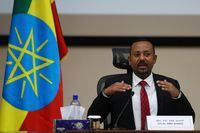 FILE PHOTO: Ethiopia's Prime Minister Abiy Ahmed speaks during a question and answer session with lawmakers in Addis Ababa, Ethiopia, November 30, 2020. REUTERS/Tiksa Negeri/File Photo