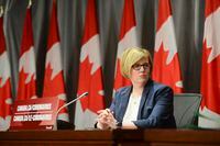 Minister of Employment, Workforce Development and Disability Inclusion, Carla Qualtrough, takes part in a news conference during the COVID-19 pandemic in Ottawa on Wednesday, June 10, 2020. THE CANADIAN PRESS/Sean Kilpatrick