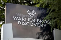 FILE PHOTO: The exterior of the Warner Bros Discovery Atlanta campus is pictured in Atlanta, Georgia, U.S. May 2, 2023.   REUTERS/Alyssa Pointer/File Photo