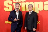 LOS ANGELES, CALIFORNIA - APRIL 09: (L-R) Don McKellar and Park Chan-wook attend the Los Angeles Premiere of HBO Original Limited Series "The Sympathizer" at The Paramount LA on April 09, 2024 in Los Angeles, California. (Photo by Emma McIntyre/Getty Images)